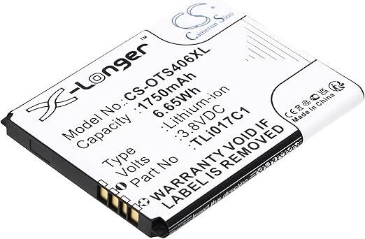 CS-OTS406XL Battery 1750mAh compatible with [Greatcall] 4043SJ, Flip 4053