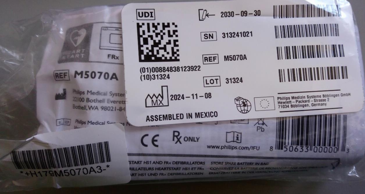 New Battery For Philips AED HeartStart HS1 Defibrillator  M5070A