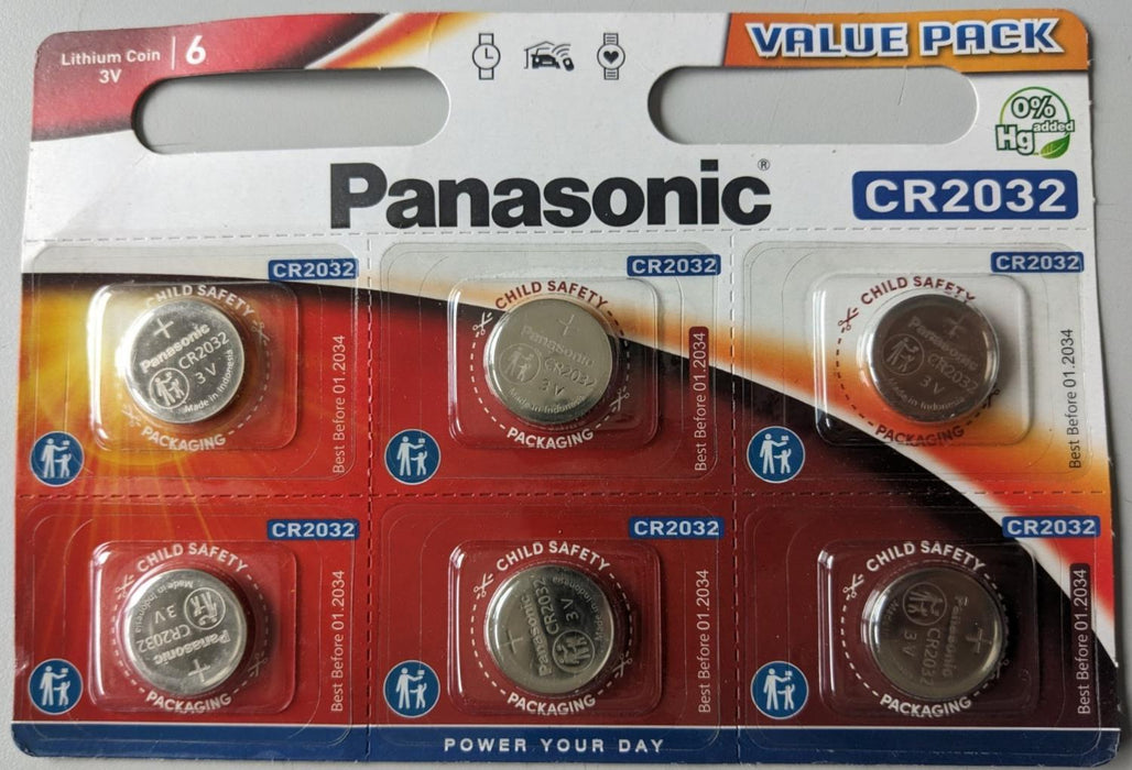 18- Panasonic CR2032 Batteries Lithium Battery 3V Button Coin Cell CR 2032