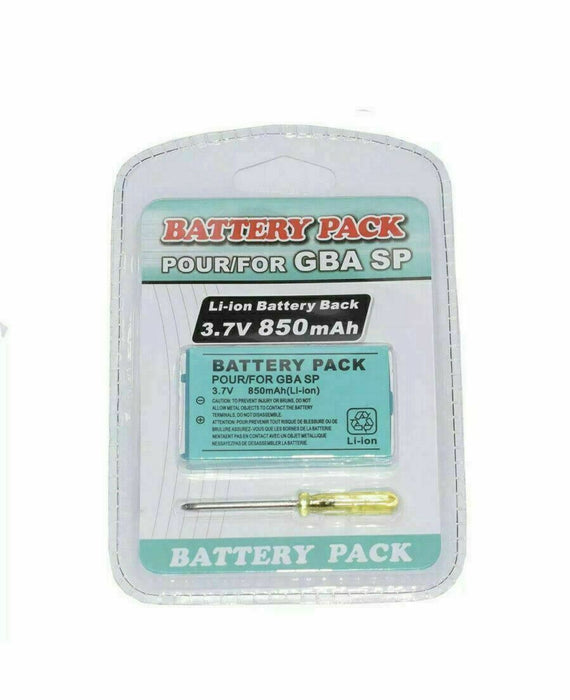 Gameboy Advance SP Replacement Battery High Quality 850mAh Rechargeable + Tool