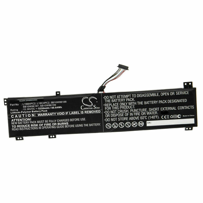 Battery 5250mAh for Lenovo 5B10W86188, L19C4PC1, L19C4PC2 TYPEB
