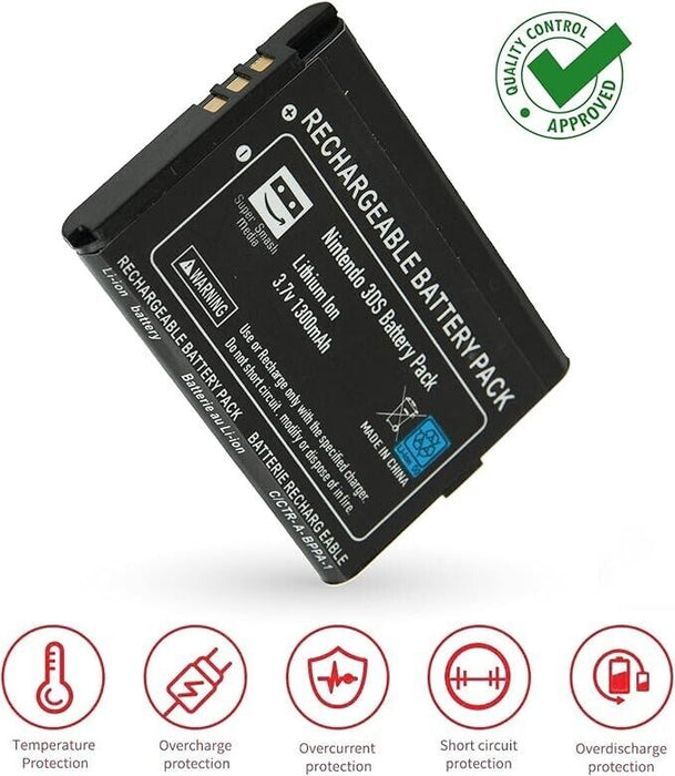 SuperSmashMedia® - 1300mAh Replacement Battery Pack Kit for Nintendo 3DS Console