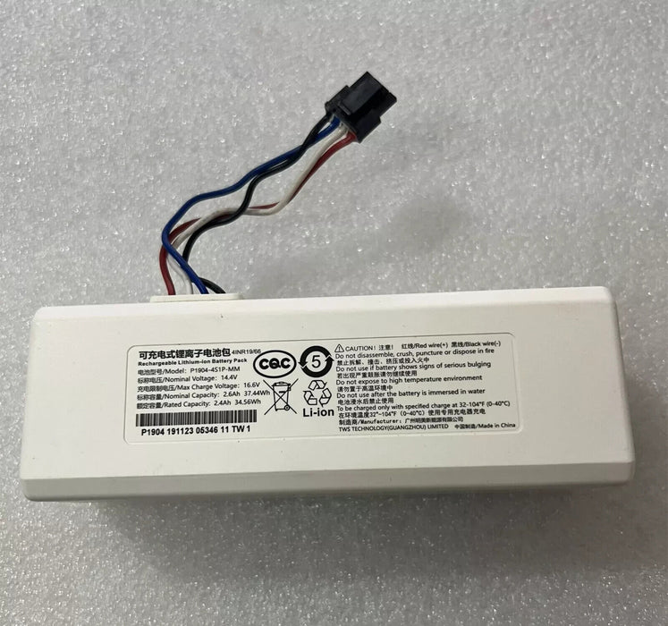 P1904-4S1P-MM New 2600mAh Battery for Xiaomi Mijia 1C Robot STYTJO1ZHM