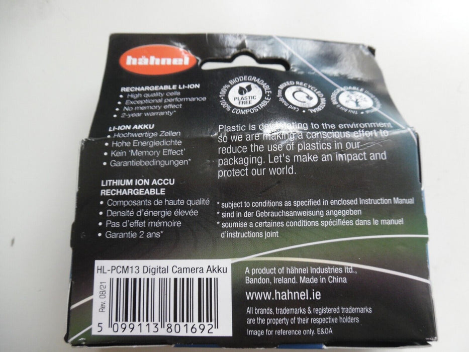 Hahnel Li-ion Rechargeable Camera Battery for Panasonic Type DMW-BCM13 1130mAh