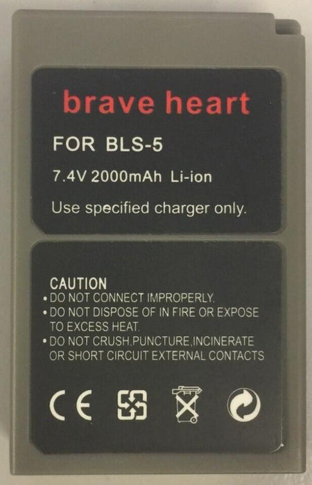 Battery OLYMPUS PEN E-PL2 BLS-5 PS-BLS5 OM-D E-M10,PEN E-PL2,E-PL5,E-P P 2000mAh