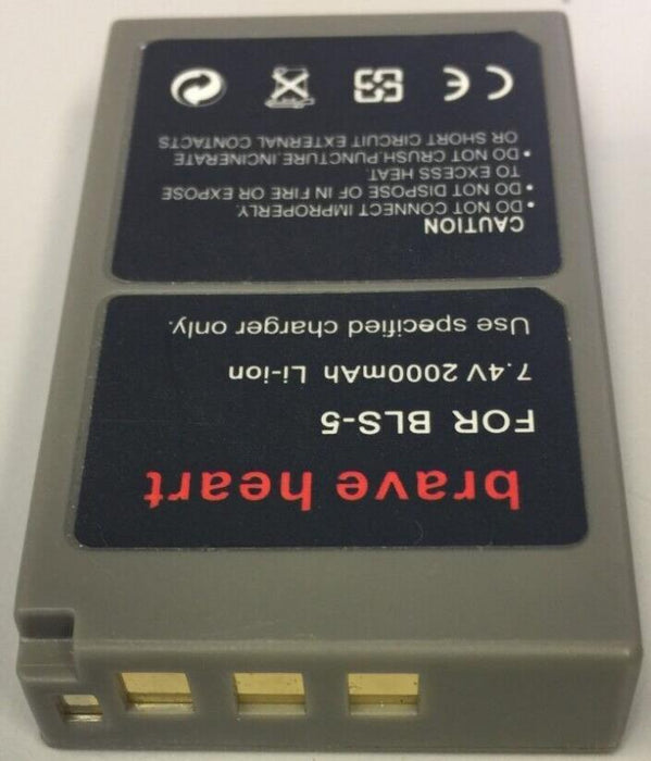 Battery OLYMPUS PEN E-PL2 BLS-5 PS-BLS5 OM-D E-M10,PEN E-PL2,E-PL5,E-P P 2000mAh
