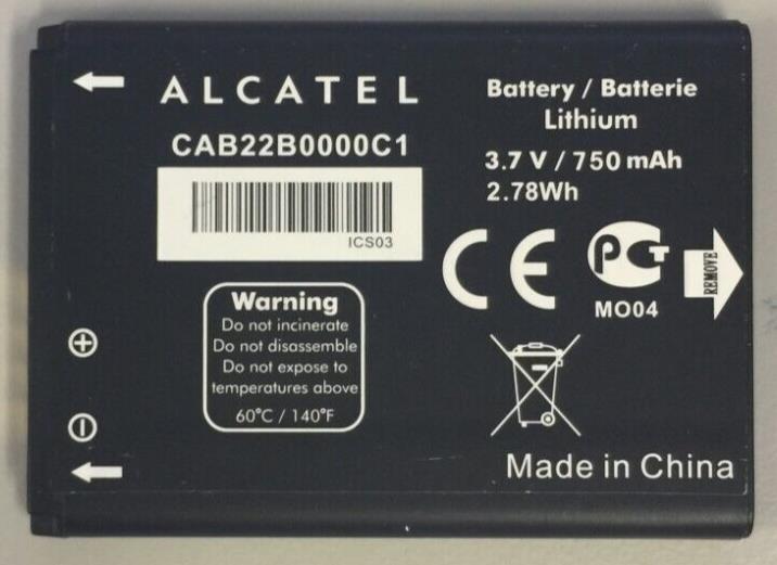 Brand New Alcatel CAB31L0000C1  Battery V155 282 890 3040 891 VF555 i808 A383G