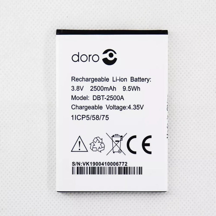 GENUINE DORO DBT-2500A BATTERY FOR DORO 8035 2000MAH