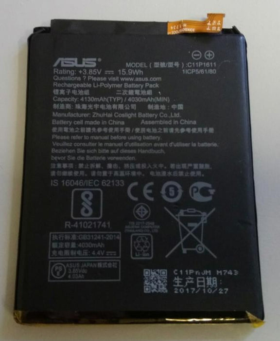 3.85V Battery for Asus ZenFone 3 Max 5.2 Global 0B200-02300000, C11P1611 4030mAh