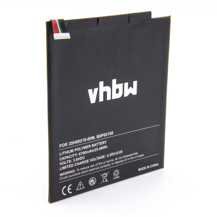 Battery replaces HTC 35H00218-00M, B0P82100 6700mAh 3.8V