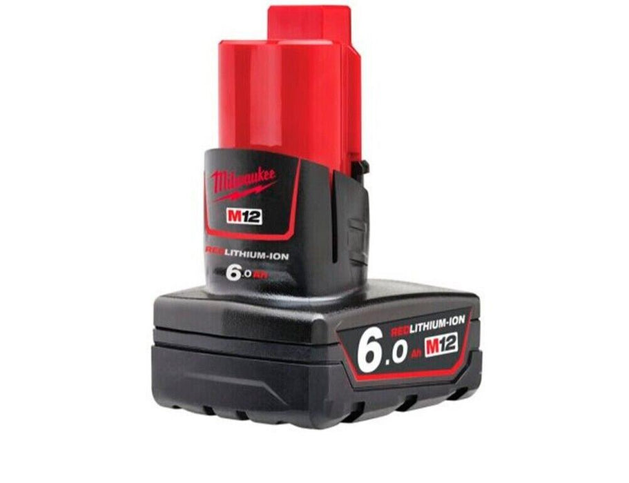 GENUINE MILWAUKEE M12B6 M12 6.0AH RED LITHIUM-ION BATTERY USED