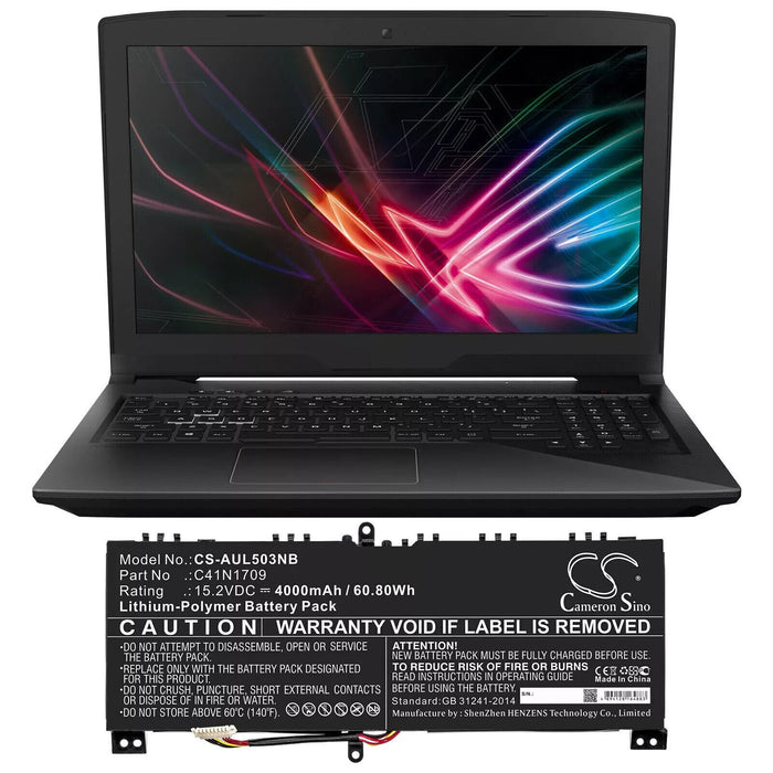 C41N1709 Battery for Asus ROG Strix GL503VS-0041A7700HQ /GL503VS Serious 4000mah