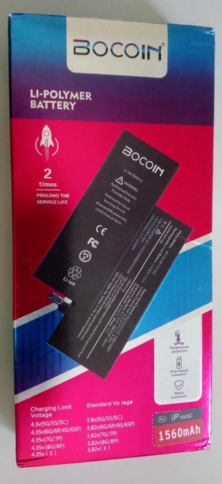 Bocoin New Replacement battery for Apple iPhone 5S/5C (1560mAh)